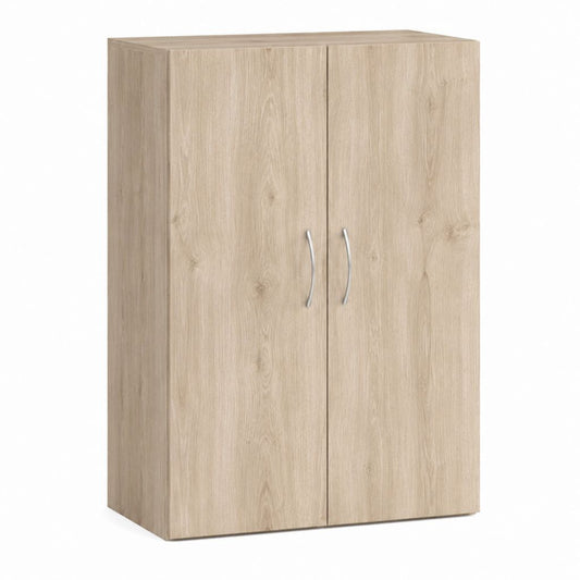 Armoire de chambre 2 portes chêne clair en panneaux de particules 80 x 52 x 180 cm